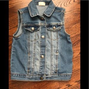 Girls Denim Vest Jean Vest Medium 7/8